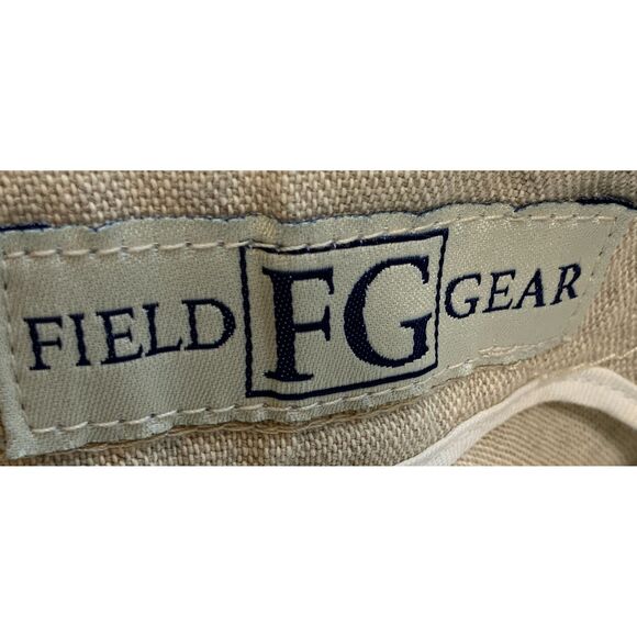 Field Gear Fawn Pleated Button Through Back Pocket Linen Preppy Dress Pants 44 - Picture 8 of 9